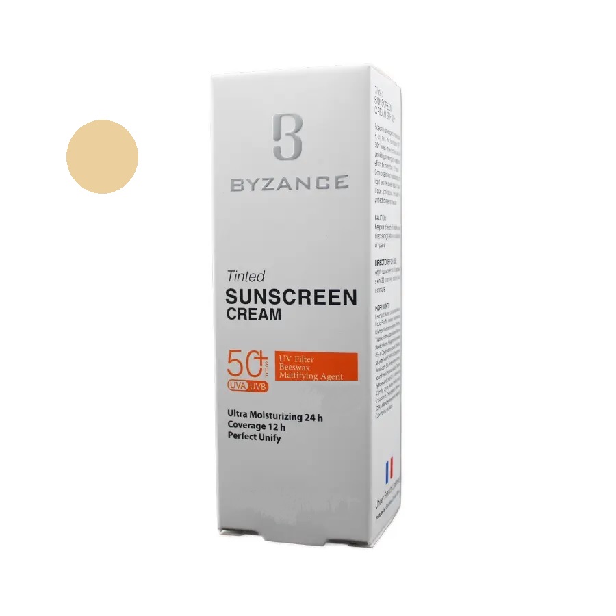 ضدآفتاب رنگی Spf50 بیزانس پوست چرب و مختلط